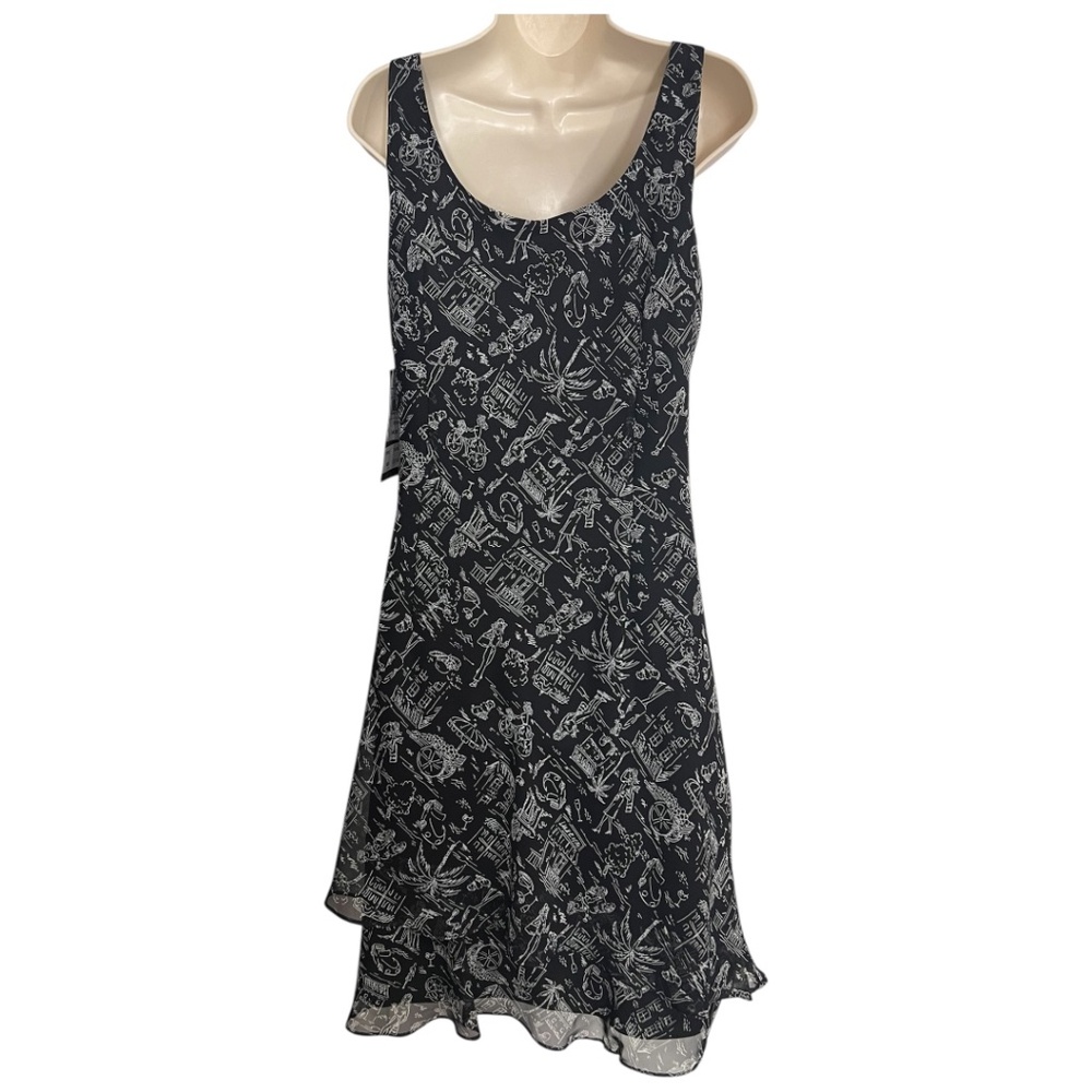 Scarlett Midi Dress Sleeveless Black & White Juniors Size 13/14 NWT - Picture 2 of 5